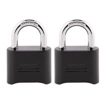 Cadeado combinado Master Lock 178EC2 preto, pacote com 2