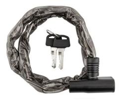 Cadeado Corrente Bike Com Chave 80cm Aço Resistente Preto Cadeado Corrente Bike Com Chave 80cm Aço Resistente Preto