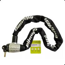 Cadeado Corrente Elleven 8x90cm Para Bicicleta Aço Reforçado Capa Protetora 2 Chaves Segurança Moto portão Cadeado Corrente Elleven 8x90cm Para Bicicleta Aço Reforçado Capa Protetora 2 Chaves Segurança Moto portão