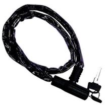 Cadeado Corrente Tranca Bike Chave Bicicleta Moto Preto