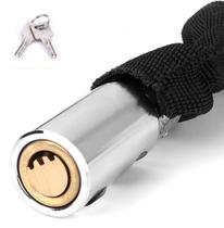 Cadeado de Aço Bike /portão com Corrente Encapada 100cm Cadeado de Aço Bike /portão com Corrente Encapada 100cm