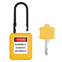 Cadeado de Bloqueio Haste Plástica 4,5Mm Ch38 Amarelo CPAM14004CD Tagout