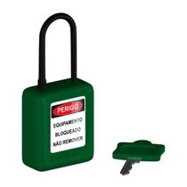 Cadeado De Bloqueio Haste Plastica 4,5Mm Ch38 Verde Tagout