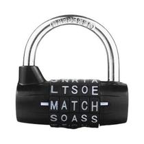 Cadeado De Combinação Em Liga De Zinco Com Código De 4/5 Letras Para Porta, Armário, Gaveta,