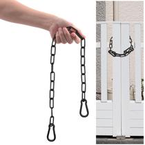 Cadeado de corrente smrtcol 20" preto com mosquetões para uso externo Cadeado de corrente smrtcol 20" preto com mosquetões para uso externo