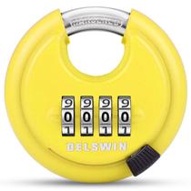 Cadeado de disco DELSWIN Combinação de 4 dígitos com aço temperado