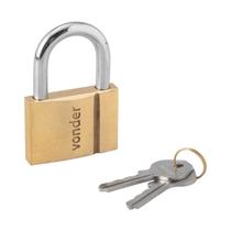 Cadeado De Latão VONDER 50mm 2 Chaves Não Enferruja Cor Dourado