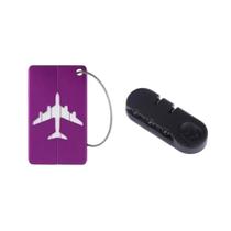 Cadeado de Mala com Tag Identificador Roxo