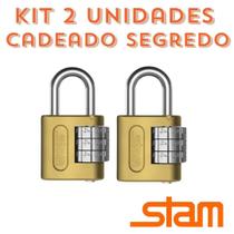 Cadeado De Segredo Com Senha Stam 25Mm 2 Unidades