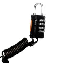 Cadeado de segredo cs25 preto c/ cabo