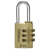 Cadeado de Segredo em Latão 20mm 3 Dígitos S-20 Pado