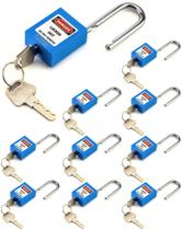Cadeado de segurança QWORK Lockout Tagout 10 azul com 20 chaves