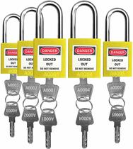 Cadeado de segurança SAFBY Lockout Tagout Lock - 5 amarelo