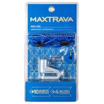 Cadeado Disco Cabo Lembrete Pino Com 5.5mm Prata MAX 100 Com Bolsa Corrente Trava de Bicicleta Moto Estepe Antifurto Com 2 Chaves Maxtrava