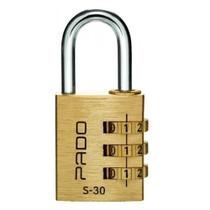 Cadeado DOURADO com SENHA 3 Segredo Latão 30mm Cadeado DOURADO com SENHA 3 Segredo Latão 30mm