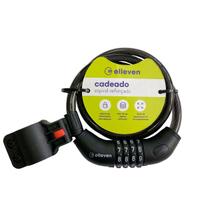 Cadeado Elleven espiral com segredo 1m x 12mm preto