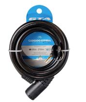 Cadeado Espiral 12x1500Mm Gta Grosso Preto C/Suporte