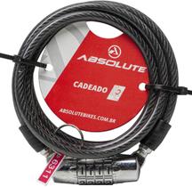 Cadeado Espiral Fino Com Segredo 6mmx1,0m Absolute Cadeado Espiral Fino Com Segredo 6mmx1,0m Absolute