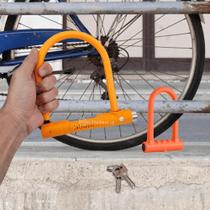 Cadeado Formato U para Bicicletas e Portões, Sistema de Chave Diferente para Maior Segurança ST636