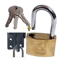 Cadeado Graande Tritan 63mm Resistente Prevenção Antifurto P/ Garagem Deposito