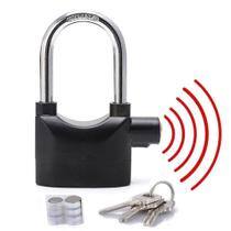 Cadeado Grande Com Alarme Sirene 110 DCB Trava Anti Furto Roubo Segurança Som Alto Cadeado Grande Com Alarme Sirene 110 DCB Trava Anti Furto Roubo Segurança Som Alto