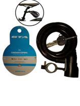 Cadeado Grosso Cabo Aço 1mt X 12mm P/ Bike Moto 2 Chaves