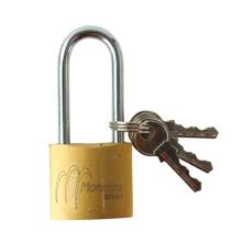 Cadeado Haste Longa 32Mm Grande Portao Corrente Grade 3 Chaves Trava Latao Aco Profissional Cadeado Haste Longa 32Mm Grande Portao Corrente Grade 3 Chaves Trava Latao Aco Profissional