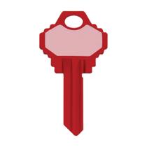 Cadeado Key Blank Hillman Write-On-It House em latão vermelho