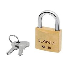Cadeado Land Cl 35Mm Latão Maciço 2 Chaves Para Portão