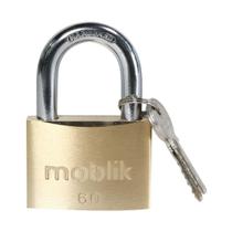 Cadeado Latão 60mm Grande Portão Porta Com 3 Chaves Cor Dourado