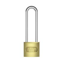 Cadeado latao com chave haste longa 30mm stam