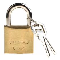 Cadeado Latão Pado Resistente Com Duas Chaves Lt 35mm