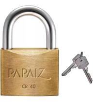 Cadeado Linha Standard Latão Maciço CR 40 Papaiz