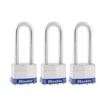 Cadeado Master Lock 1TRILJ Outdoor Silver, pacote com 3 chaves