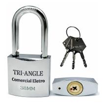 Cadeado Medio 38mm Tritan Chave Tetra Robusto Corpo Haste Inox Cimentada Anttifurto