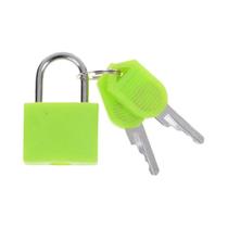 Cadeado Mini De Aço Em 6 Cores Para Viagem, Pequeno E Antifurto Com 2 Chaves