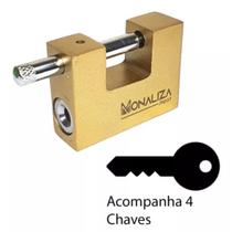 Cadeado Monobloco 70 mm com 4 Chaves - Security Lock