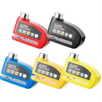 Cadeado moto alarme trava disco bike sirene sonoro aluminio freio anti furto chave tetra
