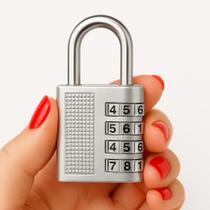 Cadeado Numérico 4 Dígitos Alta Proteção Sem Chave Prata Liga Zinco Armário Escola Viagem Cadeado Numérico 4 Dígitos Alta Proteção Sem Chave Prata Liga Zinco Armário Escola Viagem