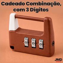 Cadeado Numérico de Combinação Sem Chave para Mochilas Bolsas e Malas Cadeado Numérico de Combinação Sem Chave para Mochilas Bolsas e Malas