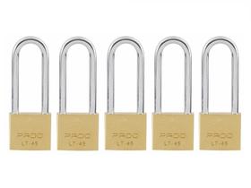 Cadeado Pado 45/75mm Hl Kit 5 Peças Mesmos Segredos - Latão
