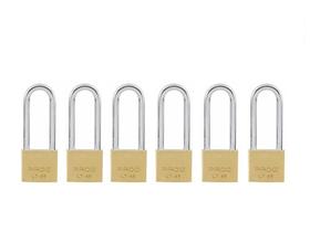 Cadeado Pado 45/75mm Hl Kit 6 Peças Mesmos Segredos - Latão