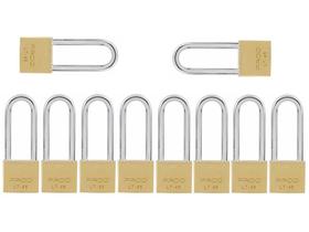 Cadeado Pado 45/75mm Kit 10 Peças Mesmos Segredos - Latão
