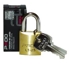Cadeado pado latão maciço reforçado original lt-25mm