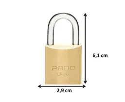 Cadeado Pado Pequeno Armário Mala Corrente Latão 20mm