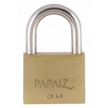 Cadeado Papaiz 45mm Haste Reforçada Com Duas Chaves Alta segurança CR45