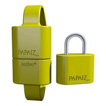 Cadeado Papaiz Active Pulso Amarelo Pequeno