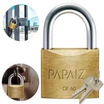 Cadeado Papaiz Cr 60 Mm Maciço Segredo Igual Ka2 Cadeado Papaiz Cr 60 Mm Maciço Segredo Igual Ka2