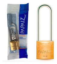 Cadeado Papaiz Cr30/50 Latão Maciço Com 2 Chaves