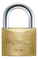 Cadeado Papaiz Cr40 40 Mm Latão Maciço Com 2 Chaves